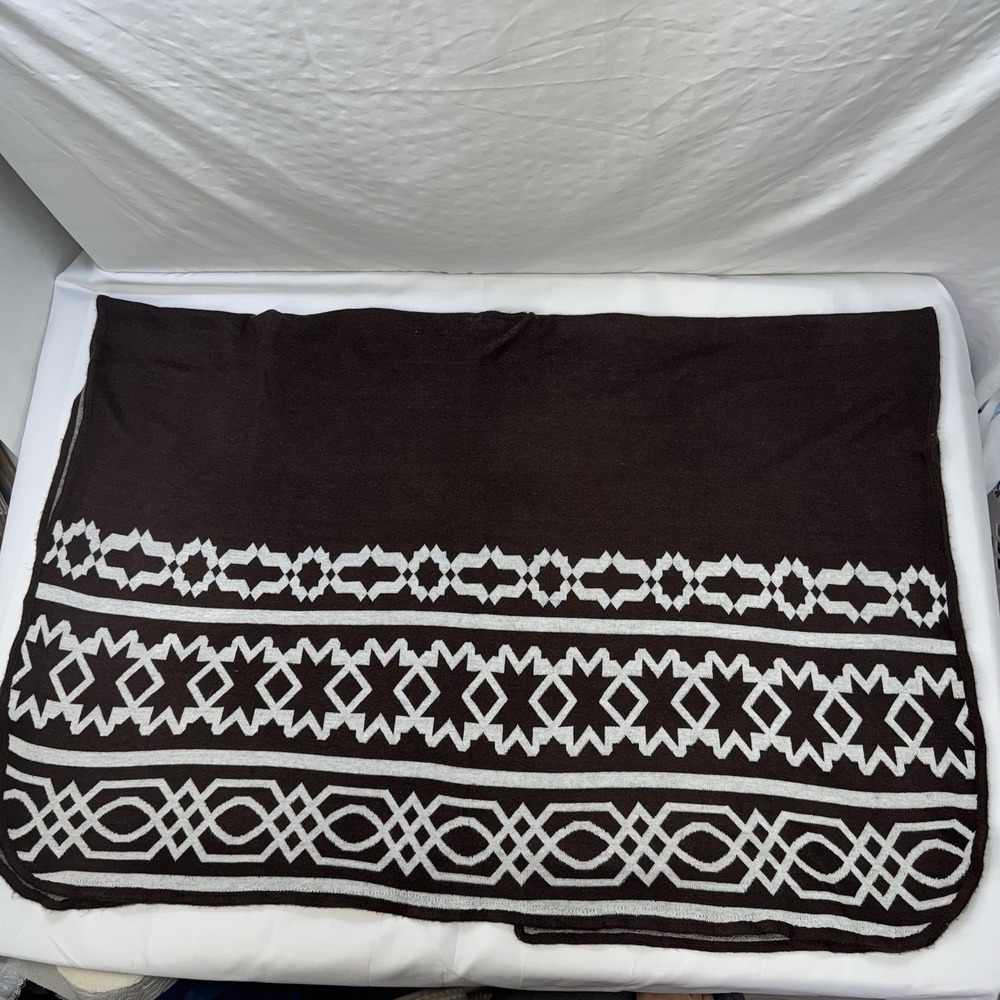 NWOT Ariat Womens Mary Cape Wrap Poncho Chocolate Brown Western Cowgirl Rodeo OS - Picture 7 of 12